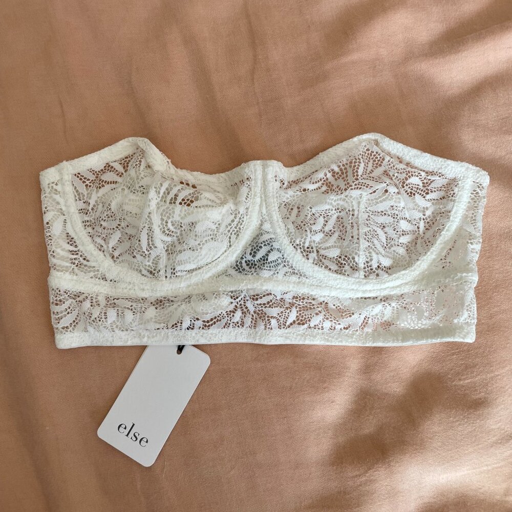 Acacia Underwire Strapless Longline Bra | Off White 36B